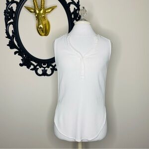 Black Swan White Sleeveless Blouse